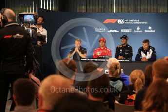 World © Octane Photographic Ltd. Formula 1 – French GP - Thursday Driver Press Conference. Haas F1 Team – Kevin Magnussen, Scuderia Ferrari – Kimi Raikkonen, Aston Martin Red Bull Racing TAG Heuer – Daniel Ricciardo and Williams Martini Racing - Sergey Sirotkin. Red Bull Ring, Spielberg, Austria. Thursday 28th June 2018.