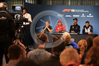 World © Octane Photographic Ltd. Formula 1 – French GP - Thursday Driver Press Conference. Haas F1 Team – Kevin Magnussen, Scuderia Ferrari – Kimi Raikkonen, Aston Martin Red Bull Racing TAG Heuer – Daniel Ricciardo and Williams Martini Racing - Sergey Sirotkin. Red Bull Ring, Spielberg, Austria. Thursday 28th June 2018.