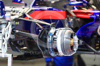 World © Octane Photographic Ltd. Formula 1 – Austrian GP - Pit Lane. Scuderia Toro Rosso STR13. Red Bull Ring, Spielberg, Austria. Thursday 28th June 2018.