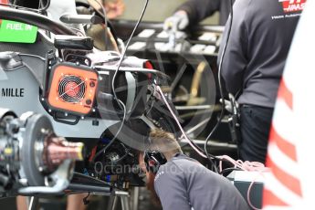 World © Octane Photographic Ltd. Formula 1 – Austrian GP - Pit Lane. Haas F1 Team VF-18. Red Bull Ring, Spielberg, Austria. Thursday 28th June 2018.