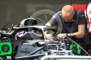 World © Octane Photographic Ltd. Formula 1 – Austrian GP - Pit Lane. Haas F1 Team VF-18. Red Bull Ring, Spielberg, Austria. Thursday 28th June 2018.