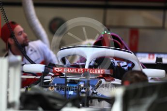 World © Octane Photographic Ltd. Formula 1 – Austrian GP - Pit Lane. Alfa Romeo Sauber F1 Team C37. Red Bull Ring, Spielberg, Austria. Thursday 28th June 2018.