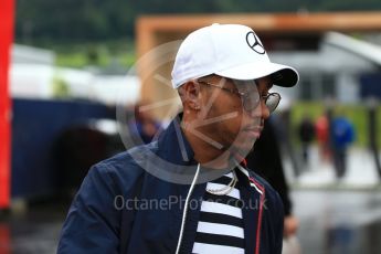 World © Octane Photographic Ltd. Formula 1 – Austrian GP - Paddock. Mercedes AMG Petronas Motorsport AMG F1 W09 EQ Power+ - Lewis Hamilton. Red Bull Ring, Spielberg, Austria. Thursday 28th June 2018.