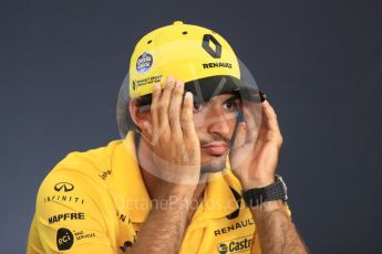 World © Octane Photographic Ltd. Formula 1 – Belgian GP - FIA Drivers’ Press Conference. Renault Sport F1 Team – Carlos Sainz. Spa-Francorchamps, Belgium. Thursday 23rd August 2018.