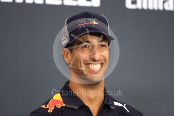 World © Octane Photographic Ltd. Formula 1 – Belgian GP - FIA Drivers’ Press Conference. Aston Martin Red Bull Racing TAG Heuer – Daniel Ricciardo. Spa-Francorchamps, Belgium. Thursday 23rd August 2018.