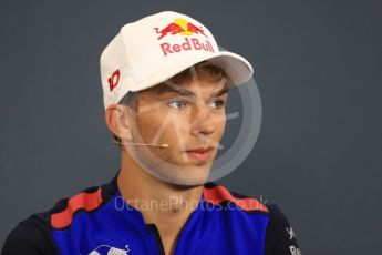 World © Octane Photographic Ltd. Formula 1 – Belgian GP - FIA Drivers’ Press Conference. Scuderia Toro Rosso – Pierre Gasly. Spa-Francorchamps, Belgium. Thursday 23rd August 2018.