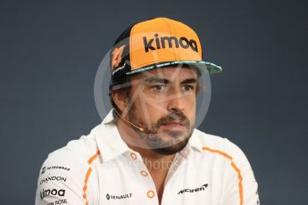 World © Octane Photographic Ltd. Formula 1 – Belgian GP - FIA Drivers’ Press Conference. McLaren – Fernando Alonso. Spa-Francorchamps, Belgium. Thursday 23rd August 2018.