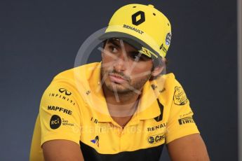 World © Octane Photographic Ltd. Formula 1 – Belgian GP - FIA Drivers’ Press Conference. Renault Sport F1 Team – Carlos Sainz. Spa-Francorchamps, Belgium. Thursday 23rd August 2018.