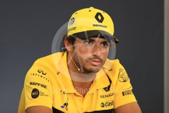 World © Octane Photographic Ltd. Formula 1 – Belgian GP - FIA Drivers’ Press Conference. Renault Sport F1 Team – Carlos Sainz. Spa-Francorchamps, Belgium. Thursday 23rd August 2018.