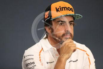 World © Octane Photographic Ltd. Formula 1 – Belgian GP - FIA Drivers’ Press Conference. McLaren – Fernando Alonso. Spa-Francorchamps, Belgium. Thursday 23rd August 2018.