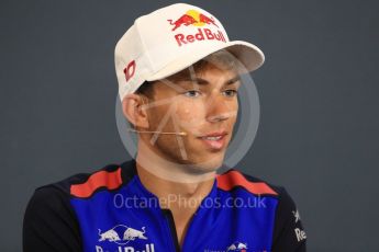 World © Octane Photographic Ltd. Formula 1 – Belgian GP - FIA Drivers’ Press Conference. Scuderia Toro Rosso – Pierre Gasly. Spa-Francorchamps, Belgium. Thursday 23rd August 2018.