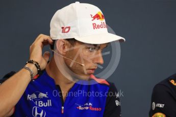 World © Octane Photographic Ltd. Formula 1 – Belgian GP - FIA Drivers’ Press Conference. Scuderia Toro Rosso – Pierre Gasly. Spa-Francorchamps, Belgium. Thursday 23rd August 2018.