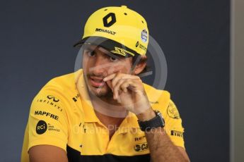 World © Octane Photographic Ltd. Formula 1 – Belgian GP - FIA Drivers’ Press Conference. Renault Sport F1 Team – Carlos Sainz. Spa-Francorchamps, Belgium. Thursday 23rd August 2018.