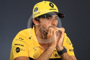 World © Octane Photographic Ltd. Formula 1 – Belgian GP - FIA Drivers’ Press Conference. Renault Sport F1 Team – Carlos Sainz. Spa-Francorchamps, Belgium. Thursday 23rd August 2018.