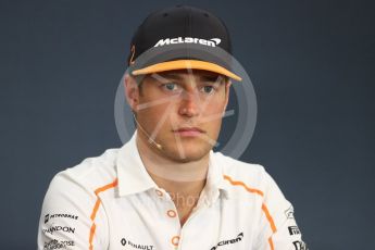 World © Octane Photographic Ltd. Formula 1 – Belgian GP - FIA Drivers’ Press Conference. McLaren – Stoffel Vandoorne. Spa-Francorchamps, Belgium. Thursday 23rd August 2018.