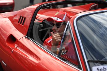 World © Octane Photographic Ltd. Formula 1 – Belgian GP - Drivers Parade. Scuderia Ferrari SF71-H – Sebastian Vettel. Spa-Francorchamps, Belgium. Sunday 26th August 2018.