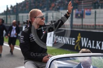 World © Octane Photographic Ltd. Formula 1 – Belgian GP - Drivers Parade. Mercedes AMG Petronas Motorsport AMG F1 W09 EQ Power+ - Valtteri Bottas. Spa-Francorchamps, Belgium. Sunday 26th August 2018.