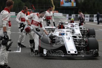 World © Octane Photographic Ltd. Formula 1 – Belgian GP - Grid. Alfa Romeo Sauber F1 Team C37 – Marcus Ericsson. Spa-Francorchamps, Belgium. Sunday 26th August 2018.