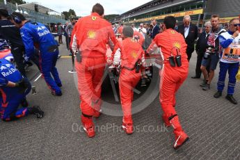 World © Octane Photographic Ltd. Formula 1 – Belgian GP - Grid. Scuderia Ferrari SF71-H – Kimi Raikkonen. Spa-Francorchamps, Belgium. Sunday 26th August 2018.