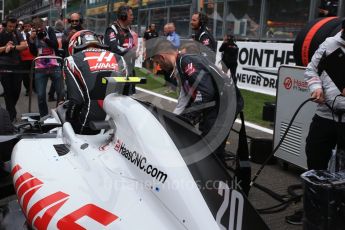 World © Octane Photographic Ltd. Formula 1 – Belgian GP - Grid. Haas F1 Team VF-18 – Kevin Magnussen. Spa-Francorchamps, Belgium. Sunday 26th August 2018.