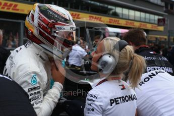 World © Octane Photographic Ltd. Formula 1 – Belgian GP - Grid. Mercedes AMG Petronas Motorsport AMG F1 W09 EQ Power+ - Lewis Hamilton. Spa-Francorchamps, Belgium. Sunday 26th August 2018.