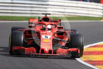 World © Octane Photographic Ltd. Formula 1 – Belgian GP - Practice 1. Scuderia Ferrari SF71-H – Sebastian Vettel. Spa-Francorchamps, Belgium. Friday 24th August 2018.
