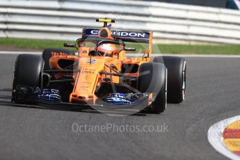 World © Octane Photographic Ltd. Formula 1 – Belgian GP - Practice 1. McLaren MCL33 – Stoffel Vandoorne. Spa-Francorchamps, Belgium. Friday 24th August 2018.