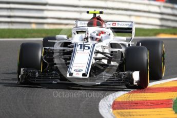 World © Octane Photographic Ltd. Formula 1 – Belgian GP - Practice 1. Alfa Romeo Sauber F1 Team C37 – Charles Leclerc. Spa-Francorchamps, Belgium. Friday 24th August 2018.