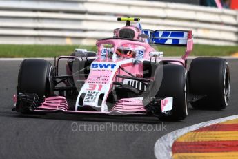 World © Octane Photographic Ltd. Formula 1 – Belgian GP - Practice 1. Racing Point Force India VJM11 - Esteban Ocon. Spa-Francorchamps, Belgium. Friday 24th August 2018.