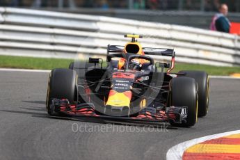 World © Octane Photographic Ltd. Formula 1 – Belgian GP - Practice 1. Aston Martin Red Bull Racing TAG Heuer RB14 – Max Verstappen. Spa-Francorchamps, Belgium. Friday 24th August 2018.