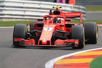 World © Octane Photographic Ltd. Formula 1 – Belgian GP - Practice 1. Scuderia Ferrari SF71-H – Kimi Raikkonen. Spa-Francorchamps, Belgium. Friday 24th August 2018.