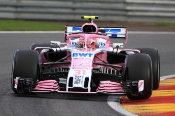 World © Octane Photographic Ltd. Formula 1 – Belgian GP - Practice 1. Racing Point Force India VJM11 - Esteban Ocon. Spa-Francorchamps, Belgium. Friday 24th August 2018.