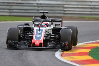 World © Octane Photographic Ltd. Formula 1 – Belgian GP - Practice 1. Haas F1 Team VF-18 – Romain Grosjean. Spa-Francorchamps, Belgium. Friday 24th August 2018.