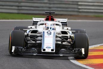 World © Octane Photographic Ltd. Formula 1 – Belgian GP - Practice 1. Alfa Romeo Sauber F1 Team C37 – Marcus Ericsson. Spa-Francorchamps, Belgium. Friday 24th August 2018.