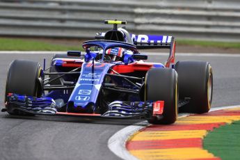 World © Octane Photographic Ltd. Formula 1 – Belgian GP - Practice 1. Scuderia Toro Rosso STR13 – Pierre Gasly. Spa-Francorchamps, Belgium. Friday 24th August 2018.