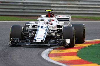 World © Octane Photographic Ltd. Formula 1 – Belgian GP - Practice 1. Alfa Romeo Sauber F1 Team C37 – Charles Leclerc. Spa-Francorchamps, Belgium. Friday 24th August 2018.