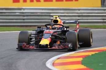 World © Octane Photographic Ltd. Formula 1 – Belgian GP - Practice 1. Aston Martin Red Bull Racing TAG Heuer RB14 – Max Verstappen. Spa-Francorchamps, Belgium. Friday 24th August 2018.