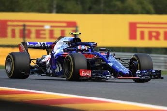 World © Octane Photographic Ltd. Formula 1 – Belgian GP - Practice 1. Scuderia Toro Rosso STR13 – Pierre Gasly. Spa-Francorchamps, Belgium. Friday 24th August 2018.