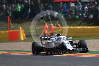 World © Octane Photographic Ltd. Formula 1 – Belgian GP - Practice 1. Williams Martini Racing FW41 – Sergey Sirotkin. Spa-Francorchamps, Belgium. Friday 24th August 2018.