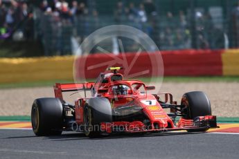 World © Octane Photographic Ltd. Formula 1 – Belgian GP - Practice 1. Scuderia Ferrari SF71-H – Kimi Raikkonen. Spa-Francorchamps, Belgium. Friday 24th August 2018.