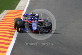 World © Octane Photographic Ltd. Formula 1 – Belgian GP - Practice 1. Scuderia Toro Rosso STR13 – Pierre Gasly. Spa-Francorchamps, Belgium. Friday 24th August 2018.