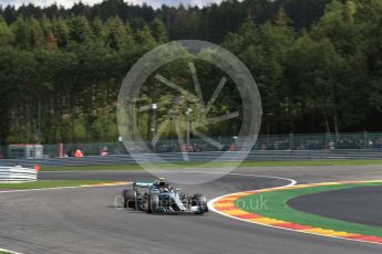 World © Octane Photographic Ltd. Formula 1 – Belgian GP - Practice 1. Mercedes AMG Petronas Motorsport AMG F1 W09 EQ Power+ - Valtteri Bottas. Spa-Francorchamps, Belgium. Friday 24th August 2018.