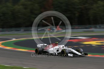 World © Octane Photographic Ltd. Formula 1 – Belgian GP - Practice 1. Alfa Romeo Sauber F1 Team C37 – Charles Leclerc. Spa-Francorchamps, Belgium. Friday 24th August 2018.