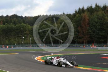 World © Octane Photographic Ltd. Formula 1 – Belgian GP - Practice 1. Alfa Romeo Sauber F1 Team C37 – Charles Leclerc. Spa-Francorchamps, Belgium. Friday 24th August 2018.