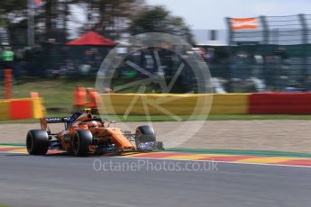 World © Octane Photographic Ltd. Formula 1 – Belgian GP - Practice 1. McLaren MCL33 – Stoffel Vandoorne. Spa-Francorchamps, Belgium. Friday 24th August 2018.