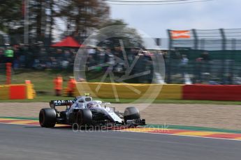 World © Octane Photographic Ltd. Formula 1 – Belgian GP - Practice 1. Williams Martini Racing FW41 – Sergey Sirotkin. Spa-Francorchamps, Belgium. Friday 24th August 2018.