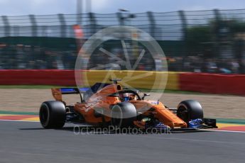 World © Octane Photographic Ltd. Formula 1 – Belgian GP - Practice 1. McLaren MCL33 Reserve Driver – Lando Norris. Spa-Francorchamps, Belgium. Friday 24th August 2018.