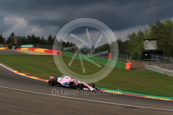 World © Octane Photographic Ltd. Formula 1 – Belgian GP - Practice 1. Racing Point Force India VJM11 - Esteban Ocon. Spa-Francorchamps, Belgium. Friday 24th August 2018.