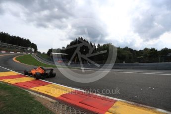 World © Octane Photographic Ltd. Formula 1 – Belgian GP - Practice 2. McLaren MCL33 – Stoffel Vandoorne. Spa-Francorchamps, Belgium. Friday 24th August 2018.