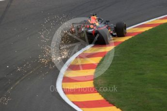 World © Octane Photographic Ltd. Formula 1 – Belgian GP - Practice 2. Aston Martin Red Bull Racing TAG Heuer RB14 – Daniel Ricciardo. Spa-Francorchamps, Belgium. Friday 24th August 2018.